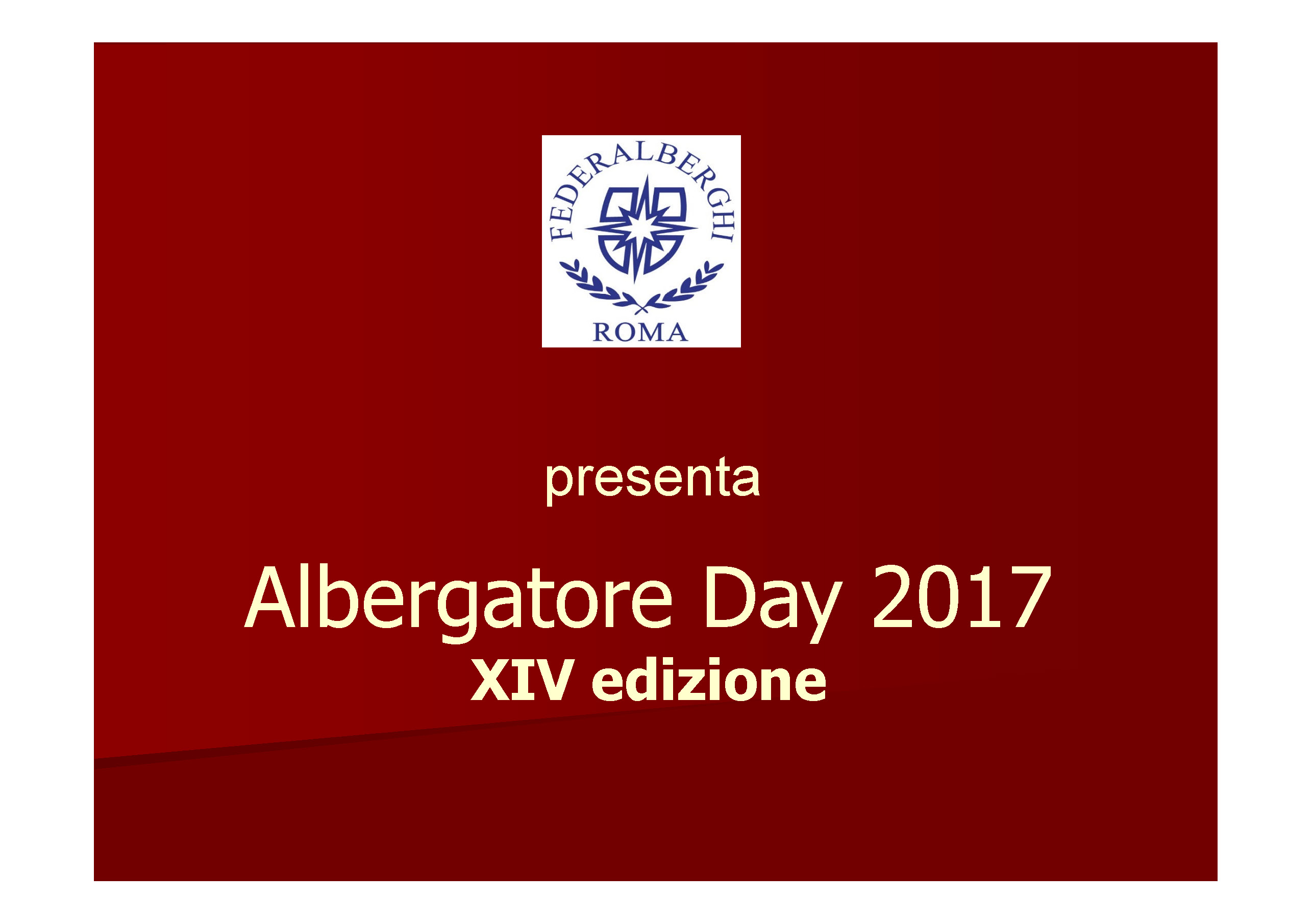 Albergatore Day a Roma, il 25 gennaio con Federalbergi